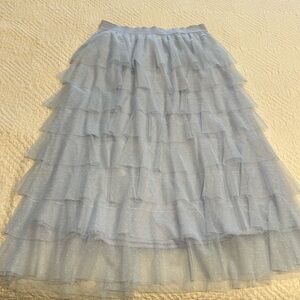 Anthropologie soft ethereal ruffle skirt